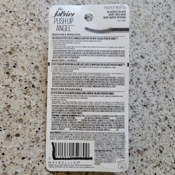 Maybelline The Falsies Push Up Angel Washable Mascara #501 Blackest Black✨️NEW - Picture 4 of 8